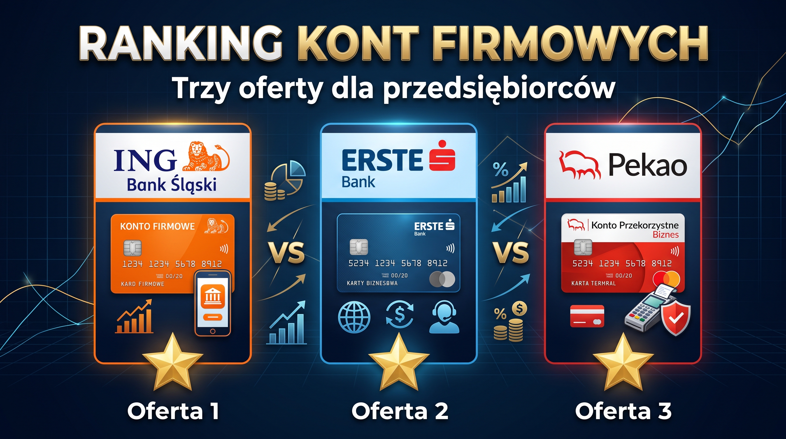 Ranking kont firmowych: ING, Erste czy Pekao? Trzy oferty dla przedsiębiorców